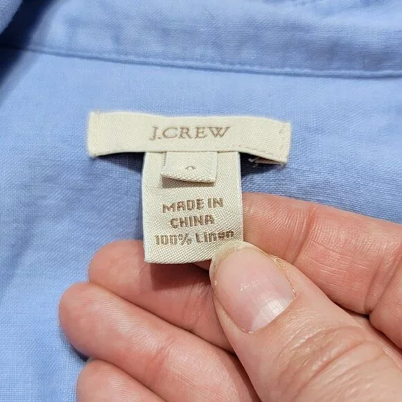J. Crew Classic Button Up Linen Shirt | Size: 0 - Picture 13 of 15